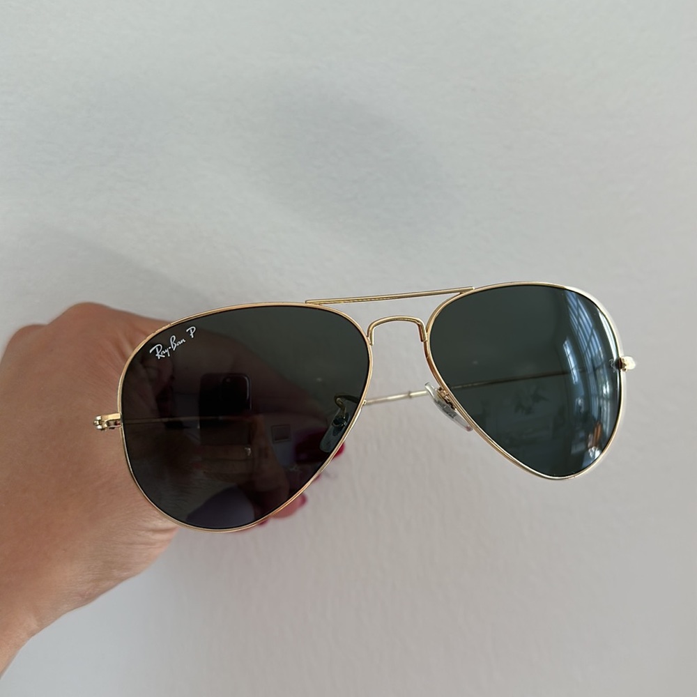 Ray Ban Polarized Aviator Sunglasses 58mm